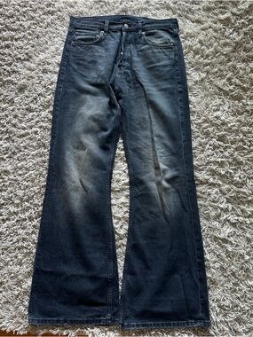 Weekday Dark Blue Wide Leg Jeans